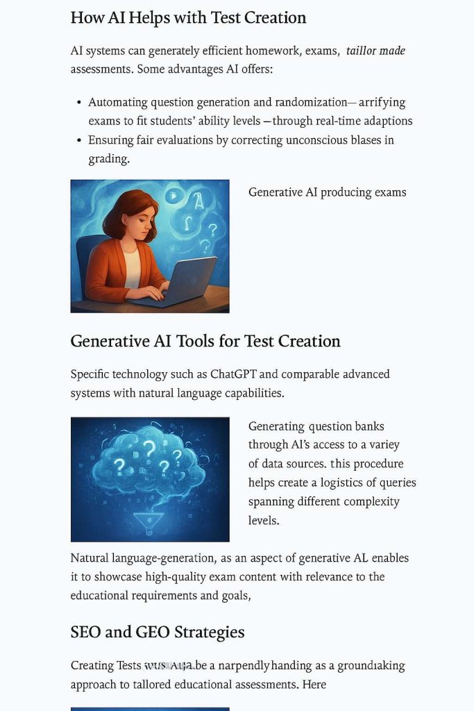 Stylized digital landscape with swirling circuits and nodes, representing generative engine optimization and AI test creation